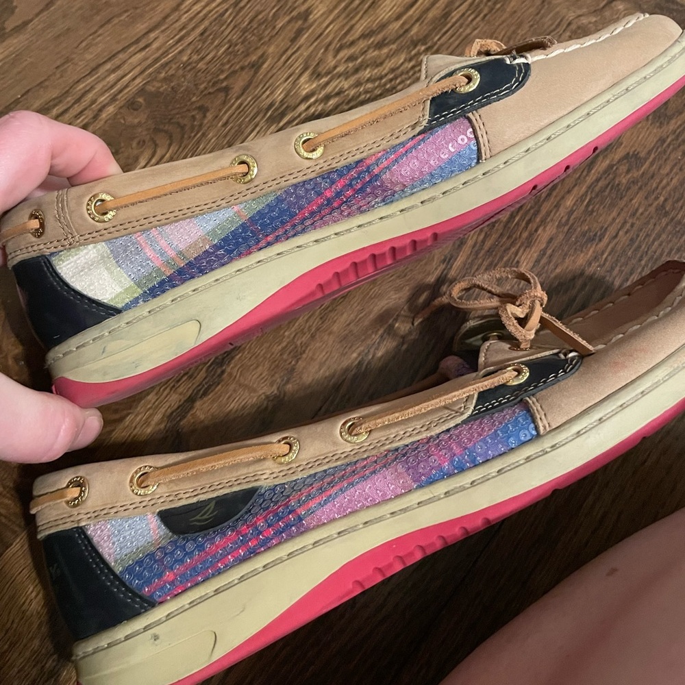 Sperry plaid sequence boat shoes - great condition